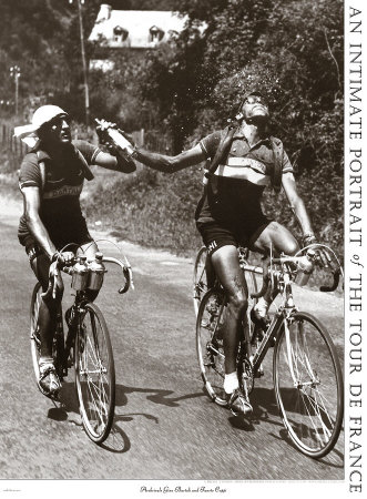 Bartali and Coppi sharing a drink, or perhaps not.