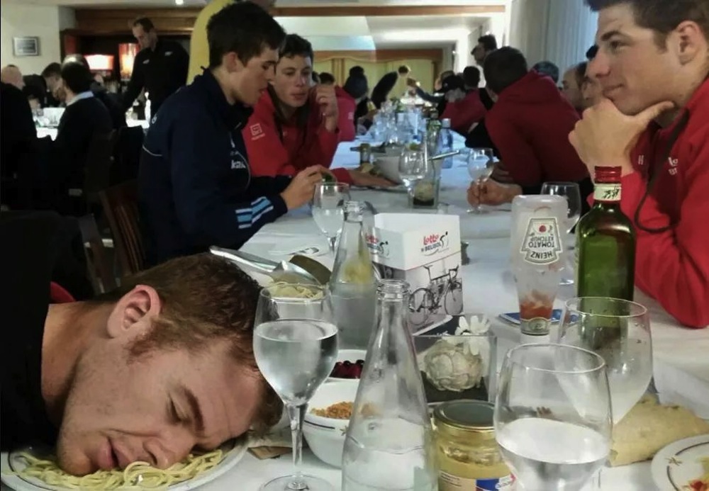 Adam Hansen pasta face