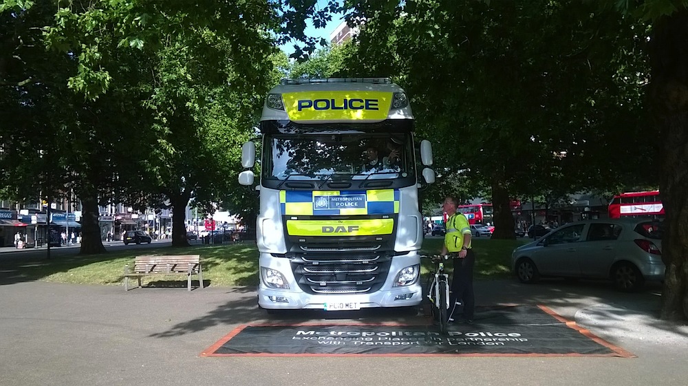 Exhanging Places - Met Police simulating drving and cyling in the Bush