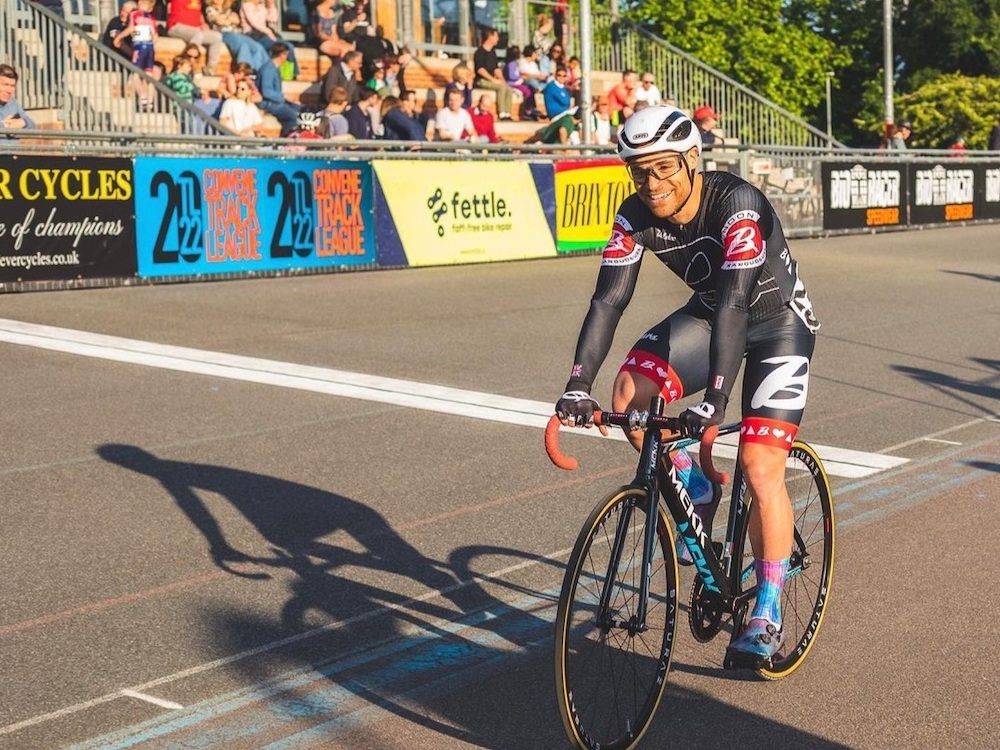 Loui aka 'Boba Fett' on the track at Herne Hill.
